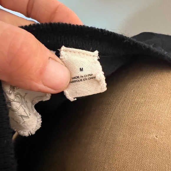 Anthropologie Angel of the North black sweater with white lining medium - Picture 6 of 7